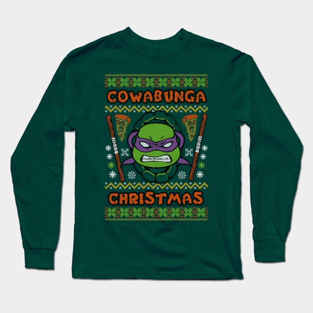 A Very Donatello Christmas Long Sleeve T-Shirt by Arinesart